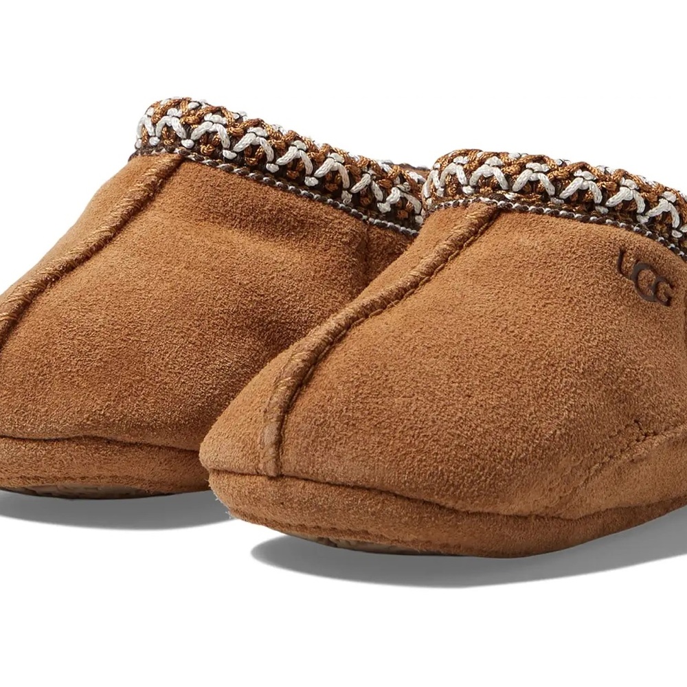 UGG Tasman Brown Suede Baby Booties